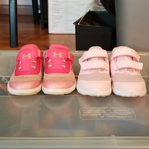 2 pair Toddler Girls sneakers-size 6